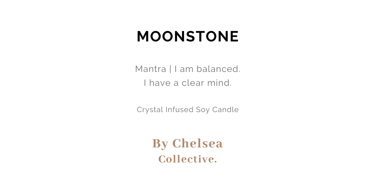 Moonstone Crystal Candle | Large | 50+ Hours Burn Time