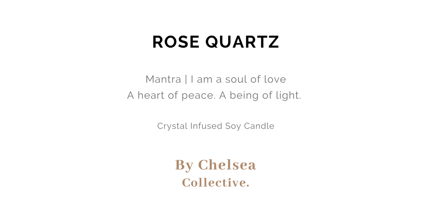 Rose Quartz Crystal Candle | 50+ Hours Burn Time