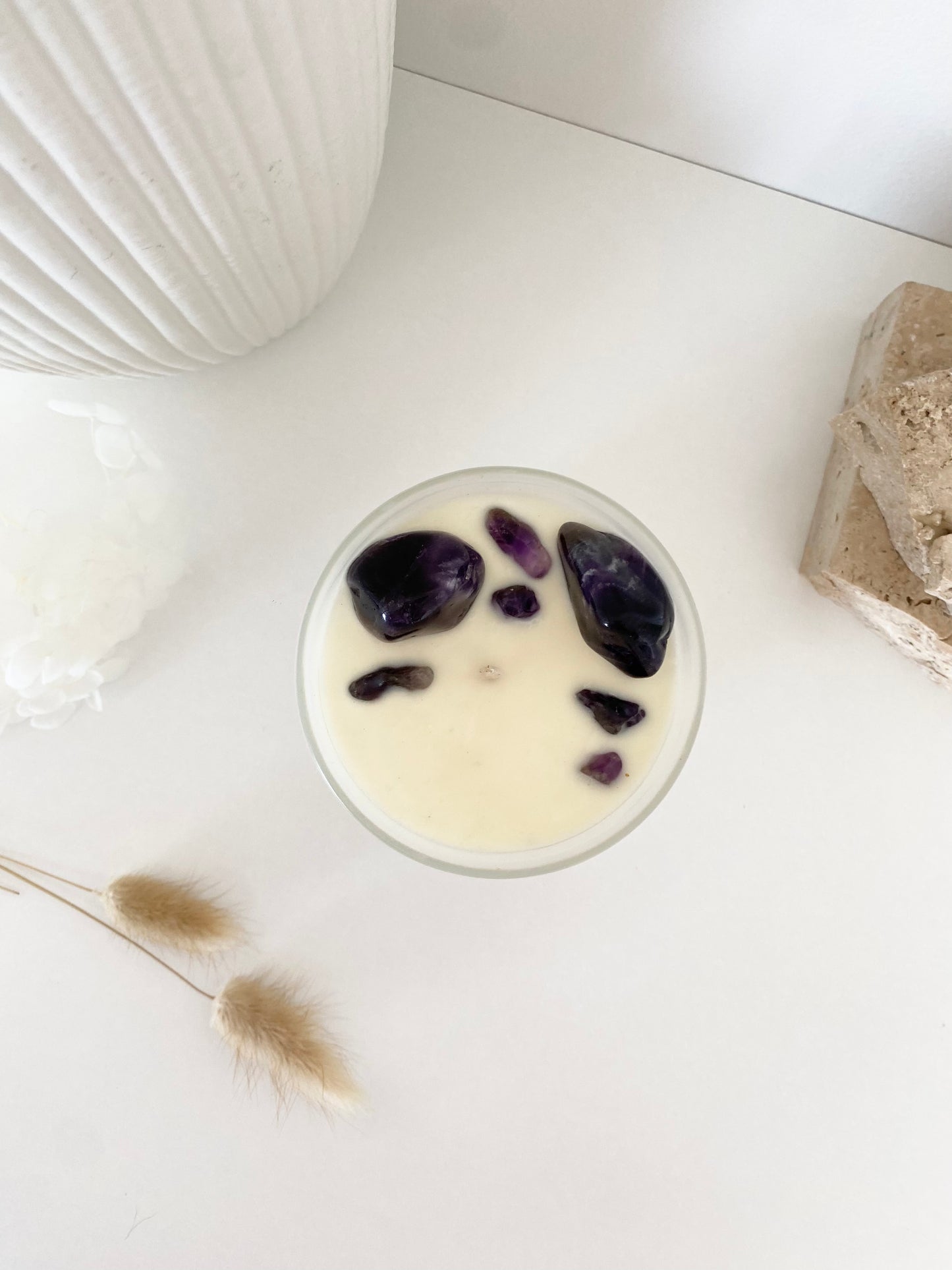 Amethyst Crystal Candle | 50+ Hours Burn Time