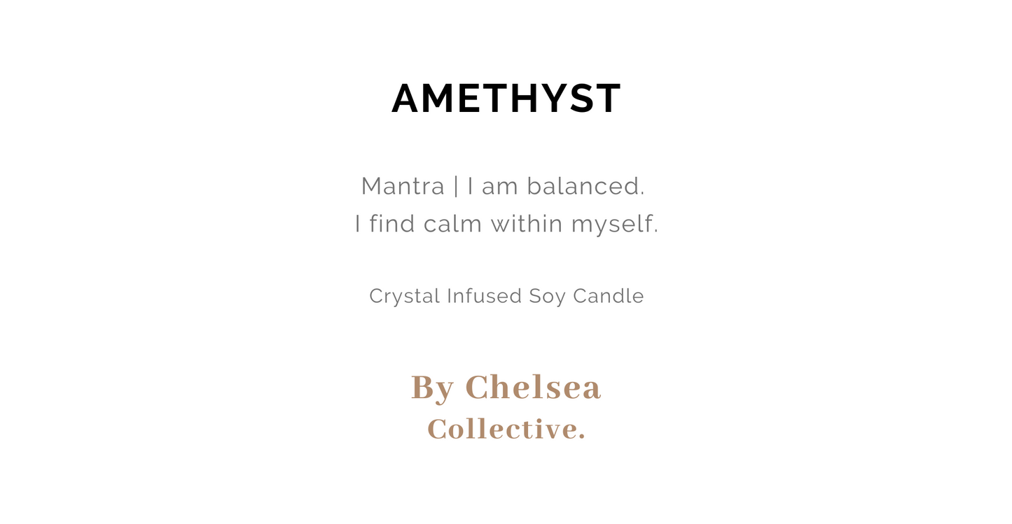 Amethyst Crystal Candle | Large | 50+ Hours Burn Time