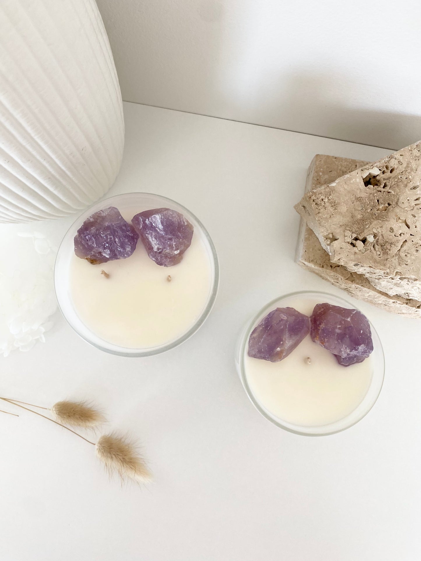 Amethyst Crystal Candle | Large | 50+ Hours Burn Time