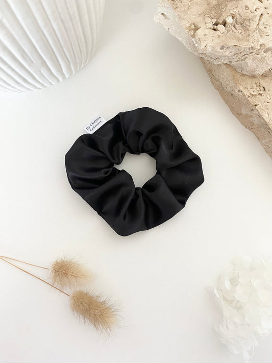 Black | Satin Scrunchie
