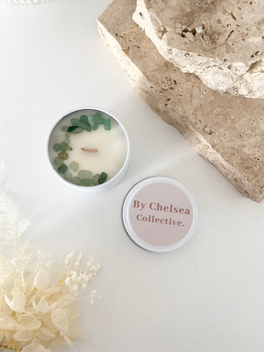 Aventurine Crystal Candle | 20+ Hours Burn Time