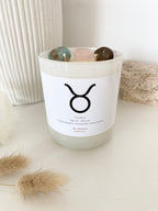 Taurus | Zodiac Crystal Candle | 70+ Hours Burn Time