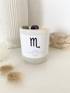 Scorpio | Zodiac Crystal Candle | 70+ Hours Burn Time