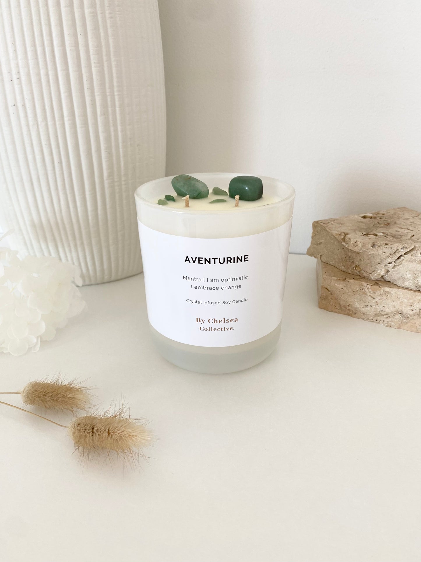 Aventurine | Crystal Candle