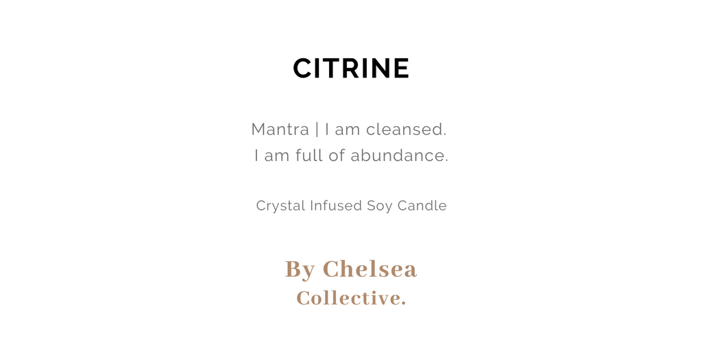 Citrine Crystal Candle | 50+ Hours Burn Time