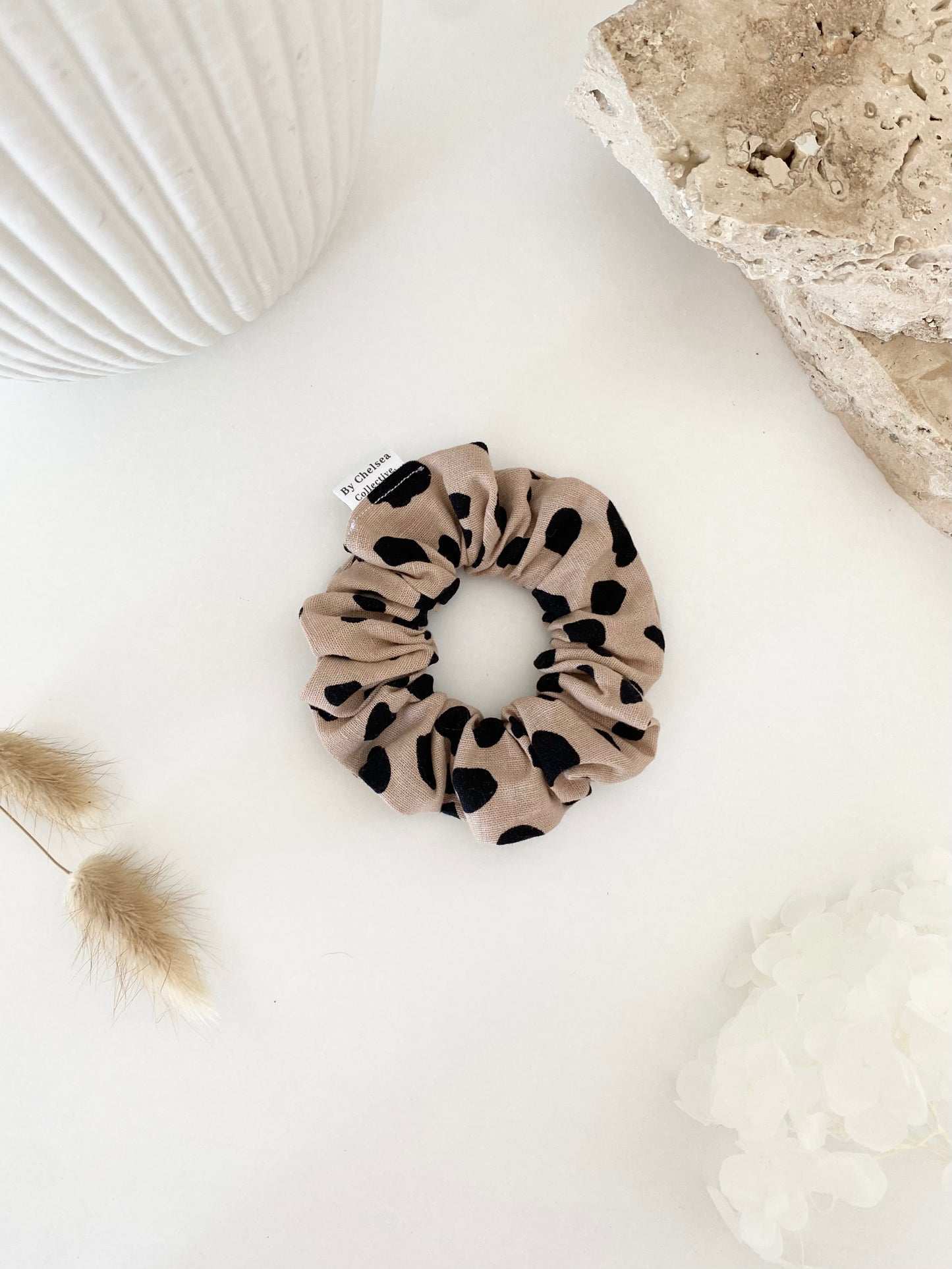 Black Spot | Linen Scrunchie