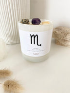 Scorpio | Zodiac Crystal Candle | 70+ Hours Burn Time