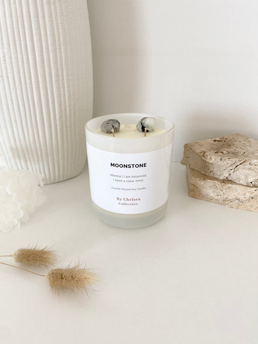 Moonstone | Crystal Candle
