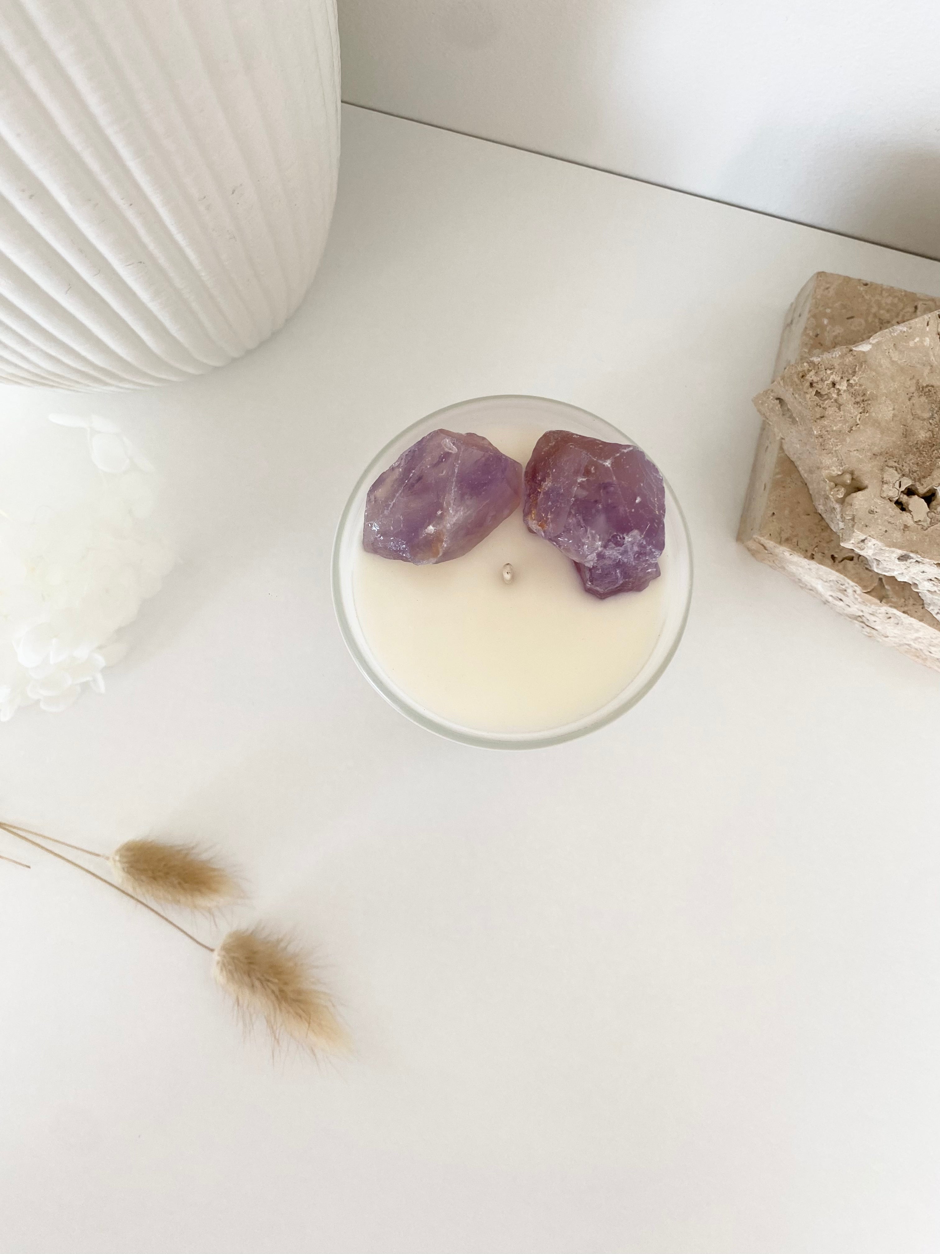 Amethyst Crystal Candle | 50+ Hours Burn Time