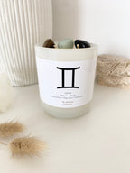 Gemini | Zodiac Crystal Candle | 70+ Hours Burn Time