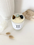 Gemini | Zodiac Crystal Candle | 70+ Hours Burn Time