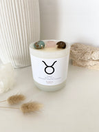 Taurus | Zodiac Crystal Candle | 70+ Hours Burn Time
