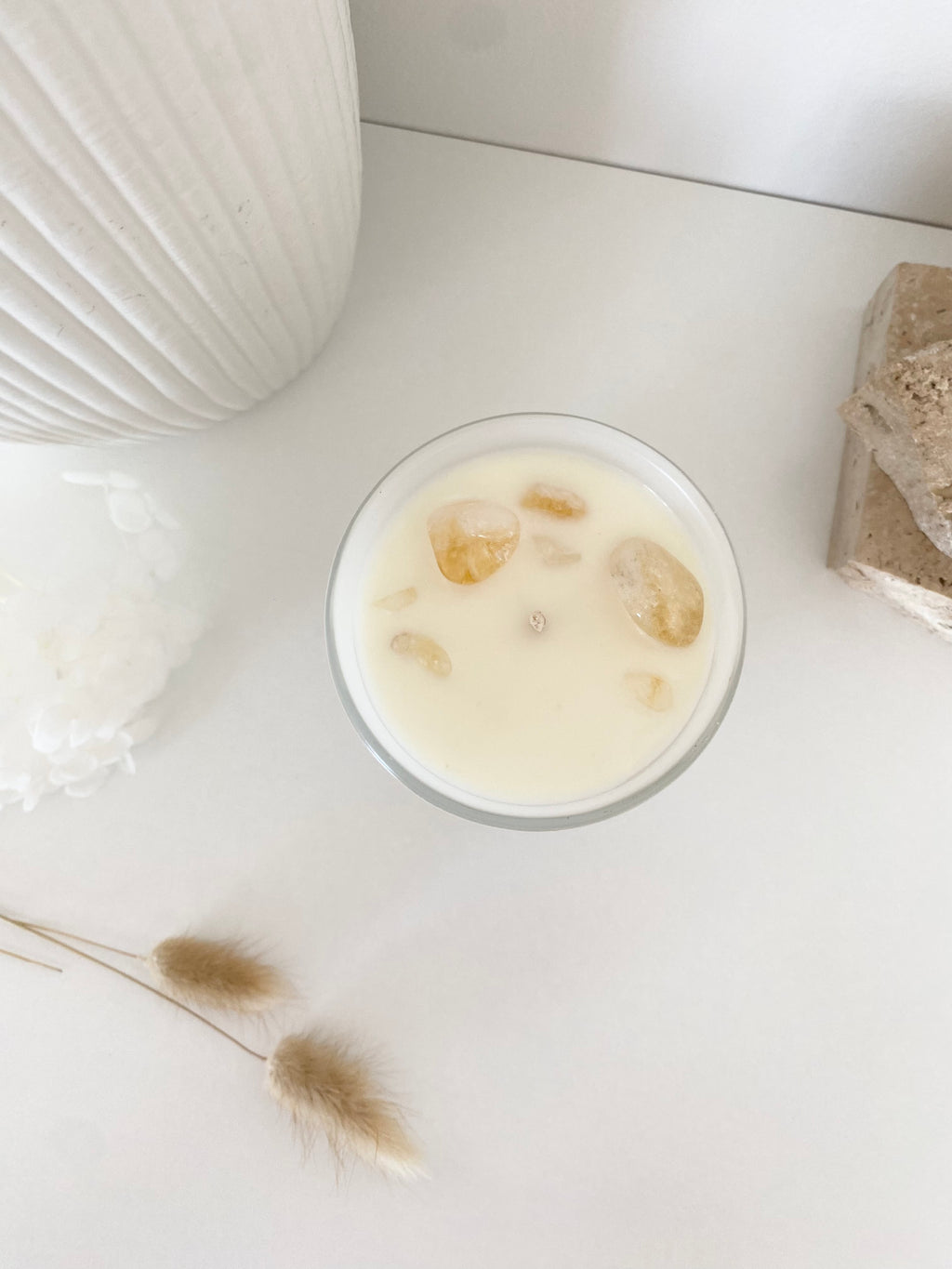 Citrine Crystal Candle | 50+ Hours Burn Time