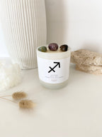 Sagittarius | Zodiac Crystal Candle | 70+ Hours Burn Time