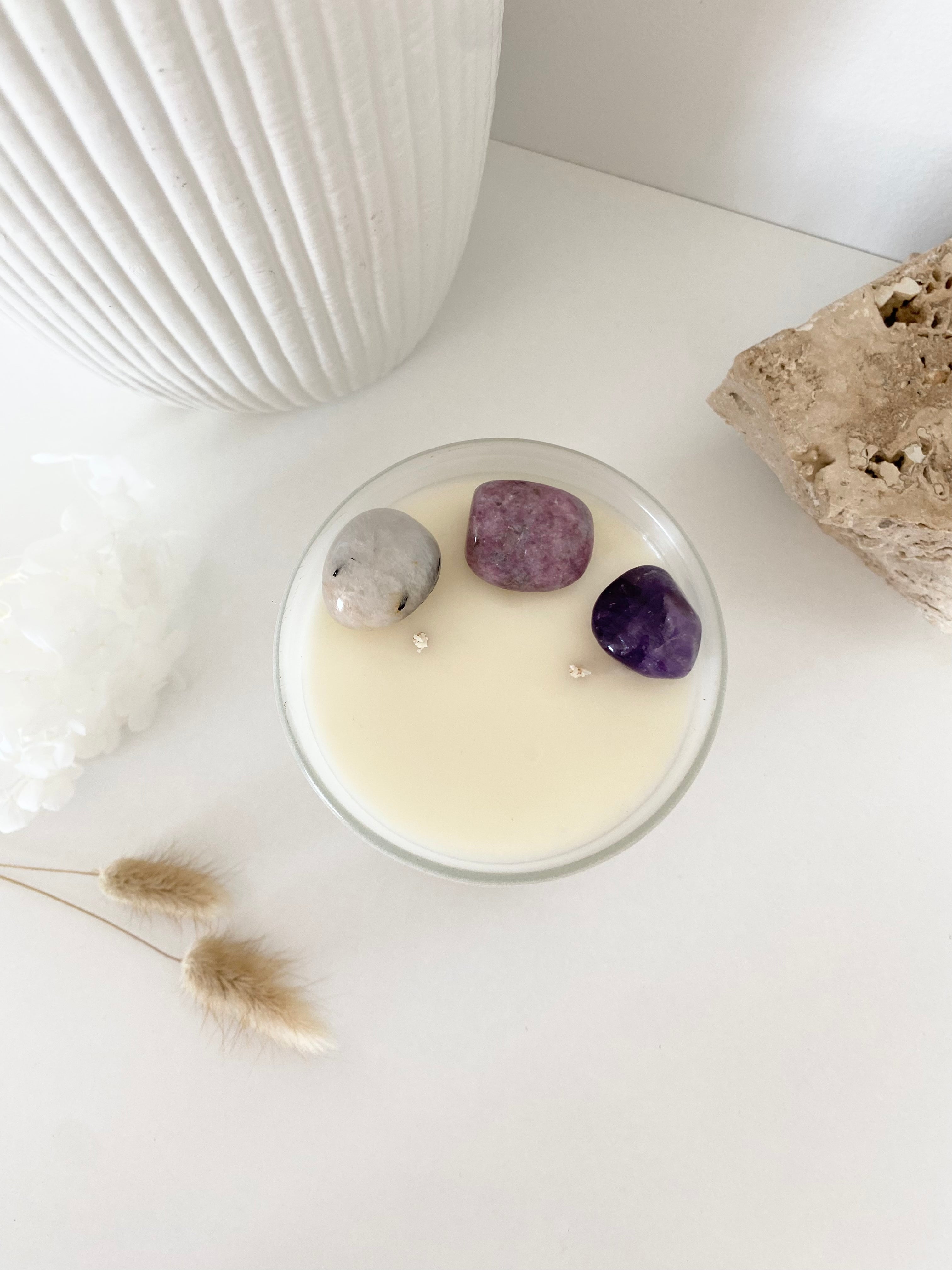 Aquarius | Zodiac Crystal Candle | 70+ Hours Burn Time