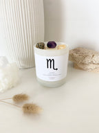 Scorpio | Zodiac Crystal Candle | 70+ Hours Burn Time