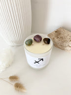 Sagittarius | Zodiac Crystal Candle | 70+ Hours Burn Time