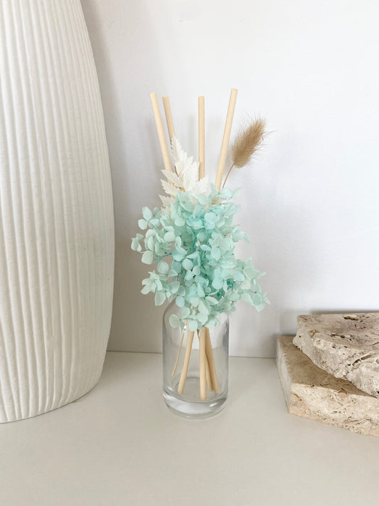 Teal | Floral Reed Diffuser Tall